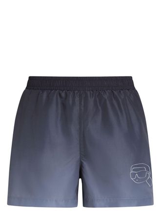 Karl Lagerfeld Ikon gradient-effect swim shorts - Black