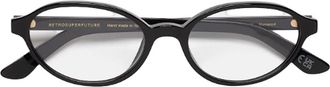 Retro Superfuture Numero 04 Black Ultra-Thin Oval Eyeglasses