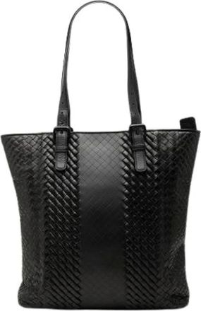 Bottega Veneta Pre-owned Bolso Tote de Cuero Tejido - Pre-owned - Mujer - Negro - ONE SIZE