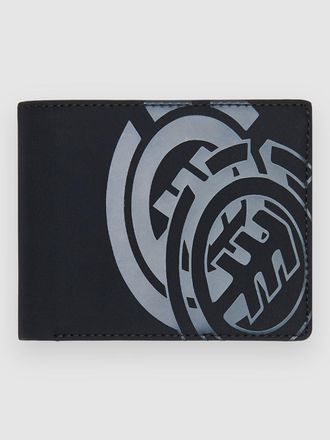 Element Double Icon Trifold Portemonnee zwart