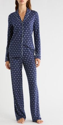 Nordstrom Moonlight Eco Knit Pajamas in Navy- White Celestial Foulard at Nordstrom, Size X-Small