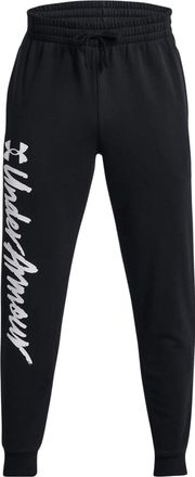 Under Armour Rival Fleece Graphic Joggers Black White 1379776-001