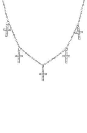 Queen Jewels Sterling Silver Dangling Cross Necklace at Nordstrom Rack
