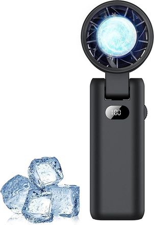 OEM Ventilador Port&aacute;til Turbo Recargable De 3600 Mah, Mini Ventilador Usb, Ventilador De Hielo Con 100 Niveles De Velocidad, Ventilador Plegable Para Exte