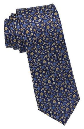 Ben Sherman Ditsy Floral Tie in Navy/Gold at Nordstrom Rack