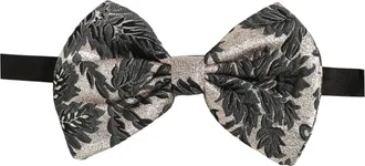 Dolce & Gabbana Floral Jacquard Bow Tie - Black