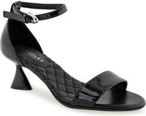 Aerosoles Jazzy Ankle Strap Sandal in Black Patent Faux Leather at Nordstrom Rack, Size 9.5