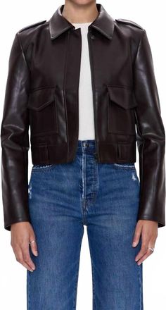 Pistola Denim Bex Shrunken Jacket In French Roast