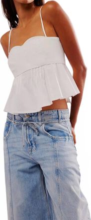 Free People One True Love Tank In Optic White