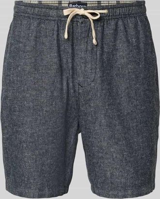 Barbour Regular Fit Bermudas aus Leinen-Baumwoll-Mix Modell STILLWATER in Marine, Gr&ouml;&szlig;e XXL