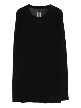 Rick Owens rib knit long-sleeved T-shirt - Black