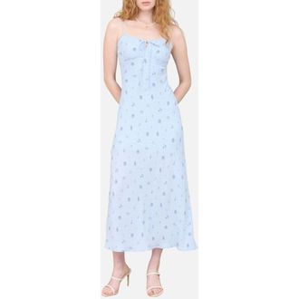 Blu Pepper Nautical Print Empire Waist Sundress in Dusty Blue at Nordstrom Rack, Size Medium