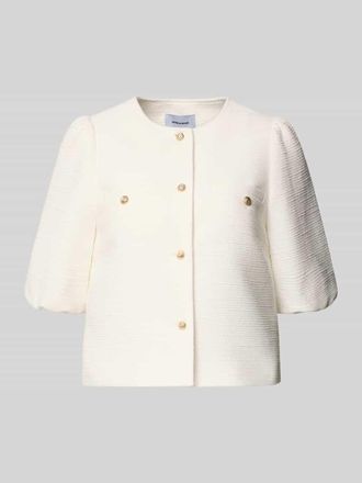 More & More More & More Regular Fit Blazer aus Viskose-Mix mit Puff&auml;rmeln in Offwhite, Gr&ouml;&szlig;e 34