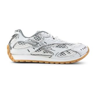 Bottega Veneta Schoenen, Dames, Veelkleurig, 40 EU, Orbit Sneakers in Zilver Wit