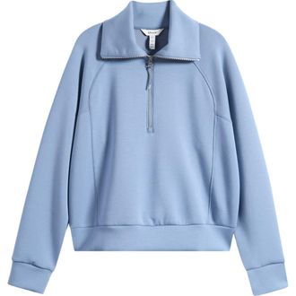 Spanx AirEssentials Half Zip Sweatshirt in Sea at Nordstrom Rack, Size X-Large