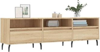 Berkfield Home TV Cabinet Sonoma Oak 150x30x44.5 cm Engineered Wood in Light Tan