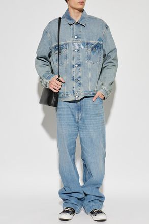 Maison Margiela Denim Jacket With vintage Effect, Mens, Blue