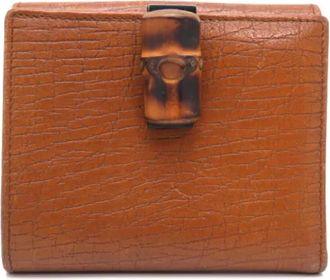 Gucci Tweedehands leren portemonnees - Dames - Vintage Accessoires - Bruin - ONE Size - Leer - Vintage