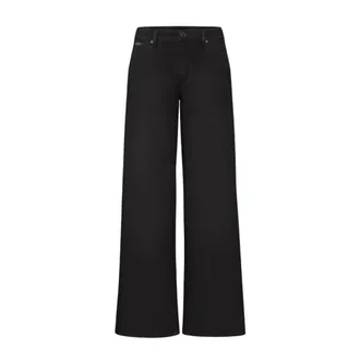 Guess Jeans, Dames, Zwart, W24 L32, Katoen, G11 Wide-Leg Jeans