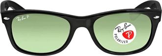 Ray-Ban New Wayfarer Classic Polarized Green Unisex Sunglasses RB2132 901/58 52