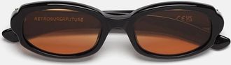 Retro Superfuture Sunglasses Esatto Refined Oh9 Black/Orange Unisex