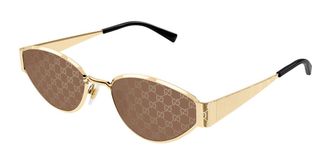 Gucci GG1853S 003 Womens Sunglasses Gold Size Standard - Free RX Lenses - Free RX Lenses