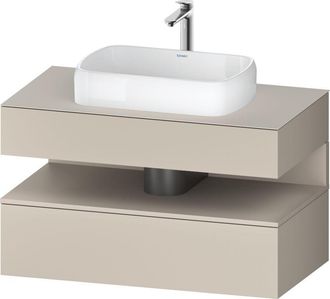 Duravit Duravit - Qatego Consola Mueble Bajo Lavabo, 1 Extra&iacute;ble, 1 Caj&oacute;n
