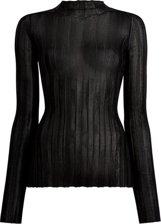 Khaite Top Cosette con ruches - Nero