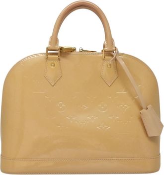 Louis Vuitton Alma Beige Patent Leather Handbag (Pre-Owned)