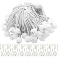 OEM Lot De 75 Tendeur Elastique Cordons &Eacute;lastiques Avec Boules Sandow Elastique Boules Elastiques For Capiteaux, Tentes, Banni&egrave;res Et B&acirc;ches - Crezuo