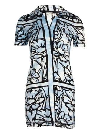 Fendi x Joshua Vides Edition printed mini dress - women - Cotton - 38 - Blue