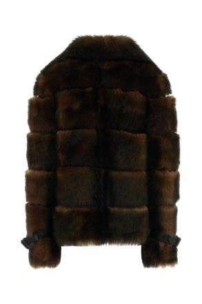 Fendi Womens Brown Fur Black Exterior: Shearling Pellicce