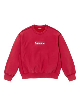 SUPREME logo-detailed crew-neck sweatshirt - unisex - Cotton - S - Red