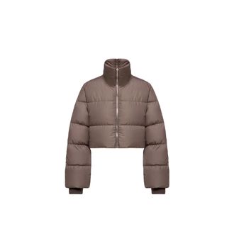 Rick Owens Moncler Cyclopic Short Down Jacket, Unisex, Brown, Size: 0