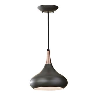 Netlighting Beso 1 Light Dome Ceiling Pendant Dark Bronze E27 in Brown