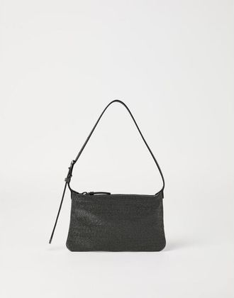 Brunello Cucinelli Black Textured Shoulder Bag