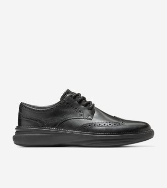 Cole Haan Mens &Oslash;riginal Grand Horizon Wingtip Oxford Shoes - Black Size 10.5