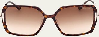 Tom Ford Joanna Mixed-Media Butterfly Sunglasses