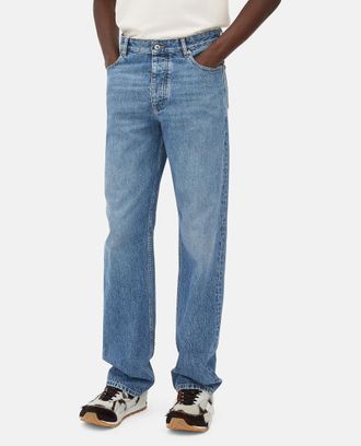 Bottega Veneta Blue Straight Leg Jeans