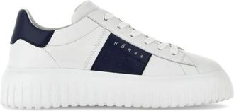 Hogan H-Stripes Sneakers - Heren - Sneakers - Wit - 43 1/2 EU - Leer - Schoenen