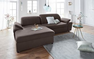Exxpo Sofa Fashion Ecksofa »Kyoto, inkl. Kopfteil- und Armteilverstellung, hoher Sitzkomfort« wahlweise mit Bettfunktion und Bettkasten, hochwertige Bezüge, L-Form