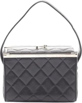 Chanel Pre-owned Vintage Handbag - Dames - Vintage Handtas - Zwart - ONE Size - Leer - Vintage