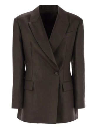 Brunello Cucinelli Blazer met dubbele rij knopen - Bruin