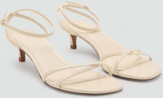 Mango Sandali fasce incrociate vaniglia - Donna - 35 - MANGO