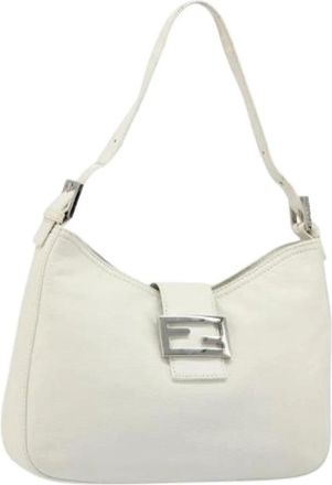 Fendi Pre-owned Vintage Schoudertas - Dames - Vintage Schoudertas - Wit - ONE Size - Leer - Vintage
