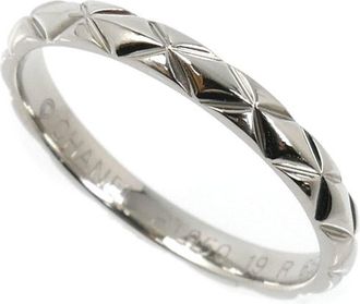 Chanel Platinum 950 Band Ring (Pre-Owned)