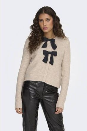 Jacqueline de Yong gebreid vest beige