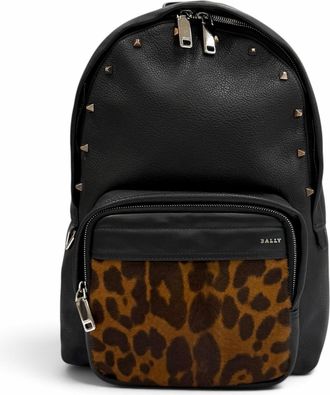 Bally Black Brown Leather Backpack (Pre-Owned)