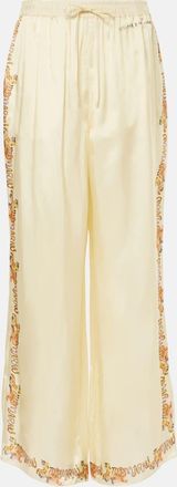Marni Printed satin straight pants