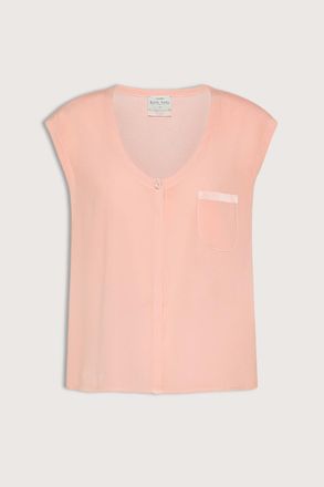Forte_Forte Womens Matte Stretch Silk Top In Alba